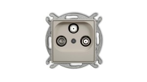MINI Mechanizm gniazda abonenckiego 2 wyjścia SAT + TV taupe 60MGSN
