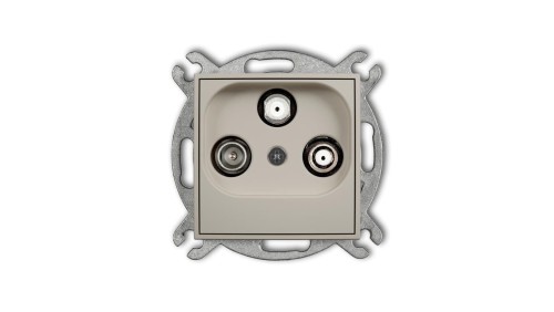 MINI Mechanizm gniazda abonenckiego 2 wyjścia SAT + TV taupe 60MGSN