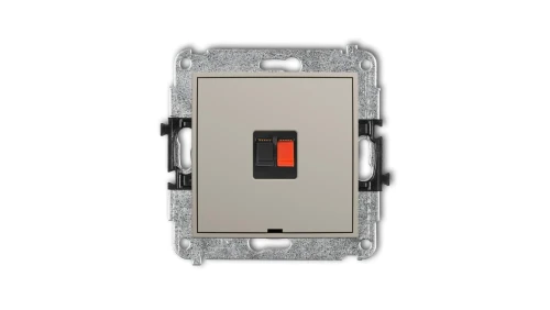 MINI Mechanizm gniazda głośnikowego pojedynczego, bez pola opisowego taupe 60MGGBO-1