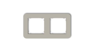 MINI Ramka uniwersalna podwójna zaokrąglona z tworzywa taupe 60MRTZ-2