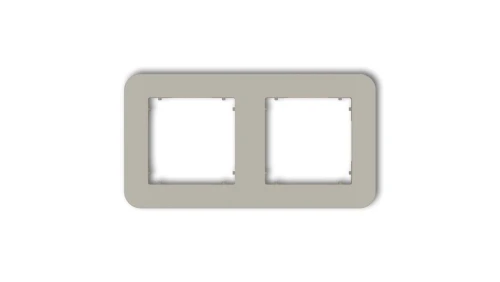 MINI Ramka uniwersalna podwójna zaokrąglona z tworzywa taupe 60MRTZ-2