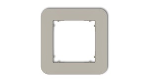 MINI Ramka uniwersalna pojedyncza zaokrąglona z tworzywa taupe 60MRTZ-1