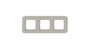 MINI Ramka uniwersalna potrójna zaokrąglona z tworzywa taupe 60MRTZ-3