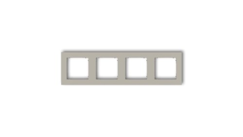 MINI Ramka uniwersalna poczwórna kwadratowa z tworzywa taupe 60MR-4