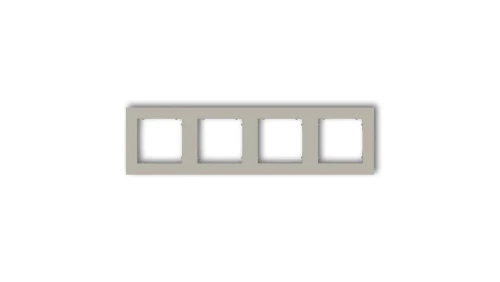MINI Ramka uniwersalna poczwórna kwadratowa z tworzywa taupe 60MR-4