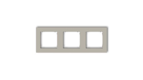 MINI Ramka uniwersalna potrójna kwadratowa z tworzywa taupe 60MR-3