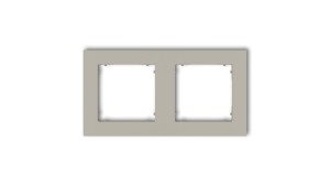 MINI Ramka uniwersalna podwójna kwadratowa z tworzywa taupe 60MR-2