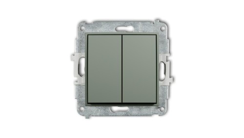 MINI Mechanizm łącznika zwiernego, świecznikowego (dwa klawisze bez piktogramów, wspólne zasilanie) szałwiowy 61MWP-44.1
