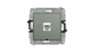 MINI Mechanizm gniazda komputerowego pojedynczego 1xRJ45, kat. 6, 8-stykowy, bez pola opisowego szałwiowy 61MGKBO-3