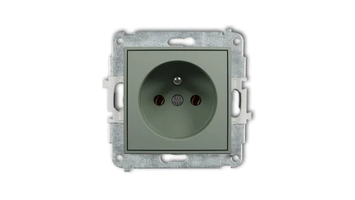 MINI Mechanizm gniazda pojedynczego z uziemieniem 2P+Z (bez przesłon torów prądowych) szałwiowy 61MGP-1z