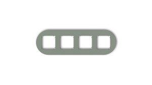 MINI Ramka uniwersalna poczwórna okrągła z tworzywa szałwiowy 61MRTO-4