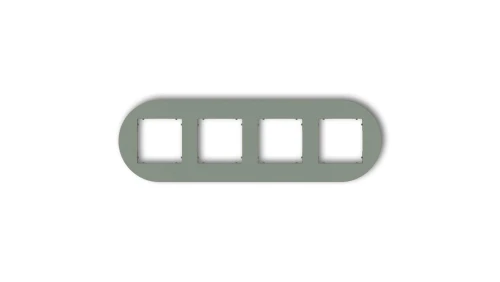 MINI Ramka uniwersalna poczwórna okrągła z tworzywa szałwiowy 61MRTO-4