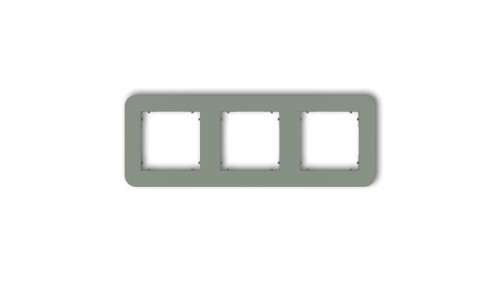MINI Ramka uniwersalna potrójna zaokrąglona z tworzywa szałwiowy 61MRTZ-3