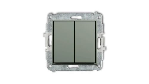 MINI Mechanizm łącznika żaluzjowego z podtrzymaniem (dwa klawisze bez piktogramów) szałwiowy 61MWP-88.1