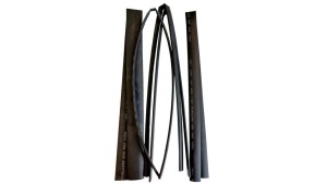 Zestaw rurek termokurczliwych, 3/5/8/10/15-50cm, czarne 08322 /5szt./