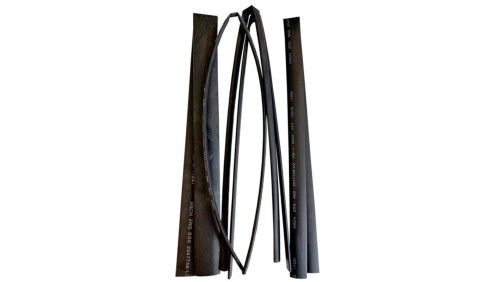 Zestaw rurek termokurczliwych, 3/5/8/10/15-50cm, czarne 08322 /5szt./