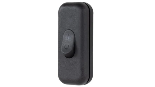 Łącznik przelotowy kołyskowy na kabel KLIK 1-biegunowy 2,5A 250 V czarny 09045