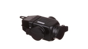 Rozgałęźnik na kabel potrójny z gumy IP44 3x16A 3500W - 3x gniazdo przedłużacza z klapką 24522