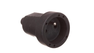 Gniazdo przenośne z/u guma IP20 250V~ 16 A czarne 12146