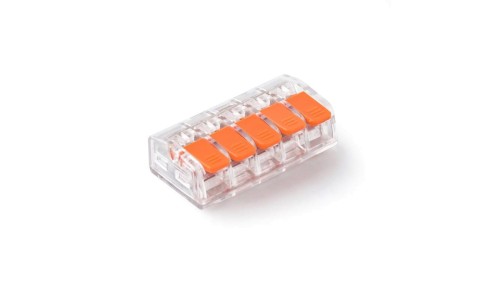 Szybkozłączka 0,2-4,0mm2, 5 styków, przezroczysta, E.4193T /50szt./