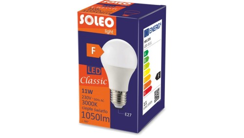 Żarówka LED klasyczna E27 A60 11W 1050lm 3000K 1CT/10 LED-3111