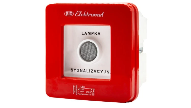 Lampka sygnalizacyjna czerwona podtynkowa LSp 24c ID 911481