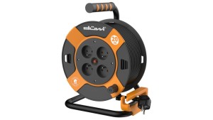 Przedłużacz bębnowy 4-gniazdowy H05VV-F 3G1.0, 20m pomarańczowo-czarny / 24620