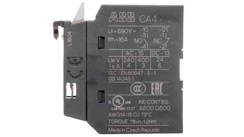 Styk pomocniczy 1Z 0R montaż czołowy CA4-10 1SBN010110R1010