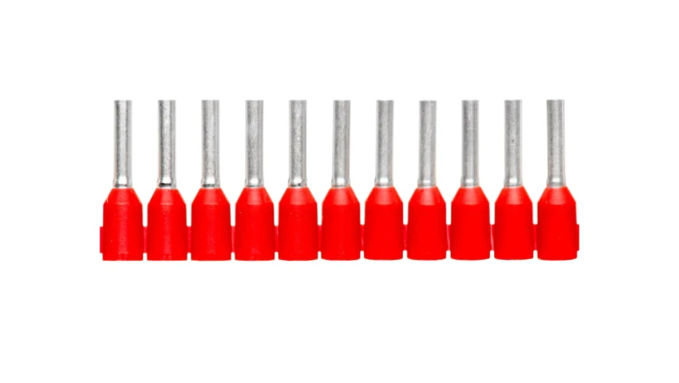 Tulejka kablowa izolacyjna 1mm2AI 1,0-8 RD-S tulejki o długości 8mm, kolor czerwony 1212523 /1000szt./