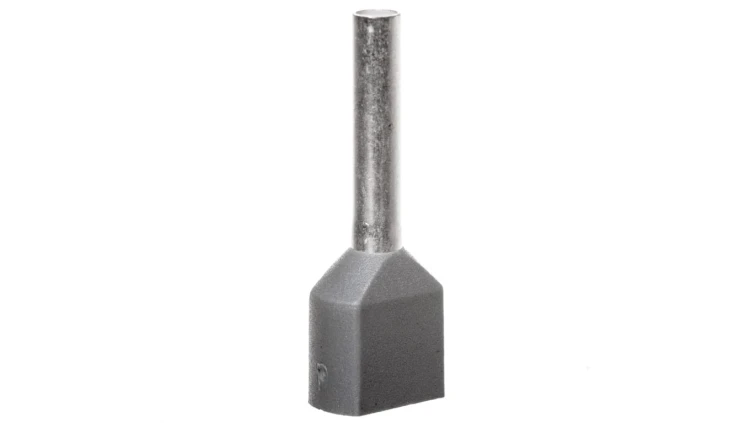 Tulejka kablowa izolacyjna podwójna 0,75mm2, AI-TWIN 2X 0,75-10 GY tulejki o długości 10mm, kolor szary 3200975 /100szt./