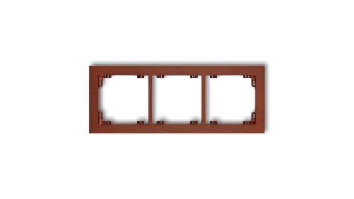 DECO Ramka potrójna brązowy metalik 9DR-3