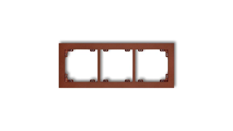 DECO Ramka potrójna brązowy metalik 9DR-3
