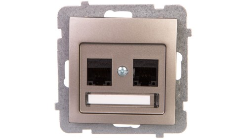AS Gniazdo komputerowe podwójne RJ45 kat.5e MMC satyna light GPK-2G/K/m/45