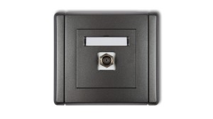 FLEXI Gniazdo antenowe pojedyncze typu F (SAT) niklowane grafitowy 11FGF-1