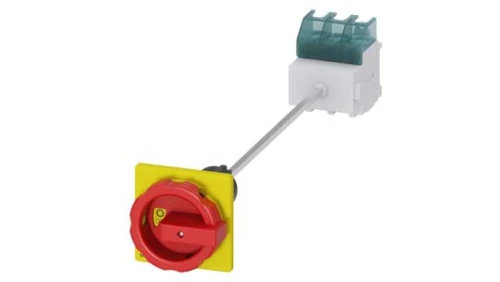 Rozłącznik główny/awaryjny 3P 63A 22kW AC23A 400V montaż na płycie z wałkiem pokrętło otwór centralny 22.5 mm 3LD2545-0TK53