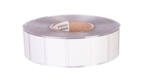 Tabliczki na przycisk 26,5x18mm srebrne (1000tabliczek/rolka) 210-850