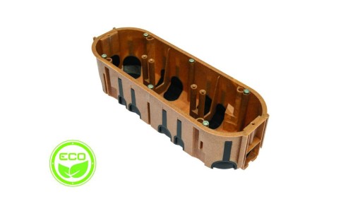 Puszka podtynkowa ProDuo ECO potrójna, głęboka 60mm, fi68, łączeniowa, z wkrętami, wiatroszczelna, WPC, IP30 /A.0093WPC/