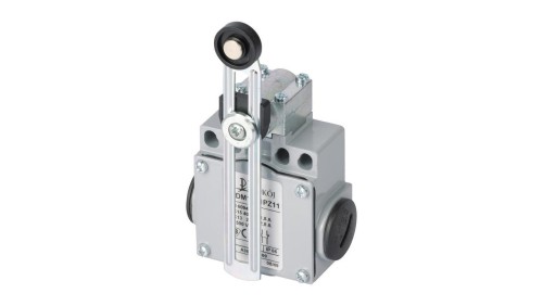 Wyłącznik krańcowy 1R 1Z migowy regulowana dźwignia z rolką z tworzywa Ø18 PDM1F51PZ11 A37-5740