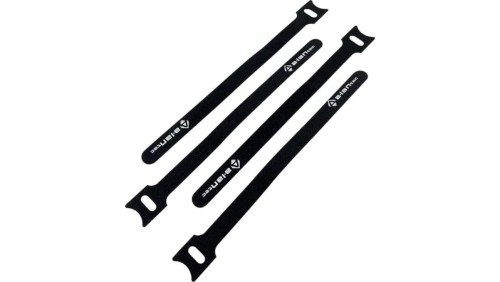 Opaska rzepowa do kabli z oczkiem, długość 200mm, szer.12 mm, czarny (opak. 10 szt.)