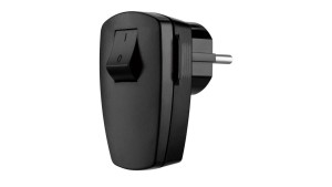 Wtyczka kątowa rozbieralna z łącznikiem unischuko 250V~,16 A, IP20, czarna / 12102