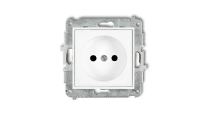 ICON Mechanizm gniazda pojedynczego bez uziemienia 2P (przesłony torów prądowych) biały IGP-1p