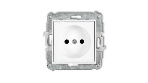 ICON Mechanizm gniazda pojedynczego bez uziemienia 2P (przesłony torów prądowych) biały IGP-1p