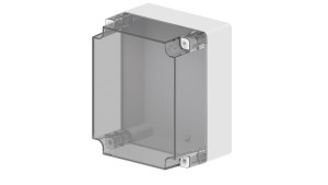 INDUSTRIAL Puszka hermetyczna n/t 270x220x168mm IP65 szara, pokrywa transparentna 2721-01