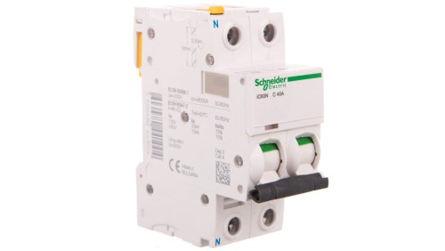 Wyłącznik nadprądowy 1P+N C 40A 6kA AC iC60N-C40-1N A9F04640