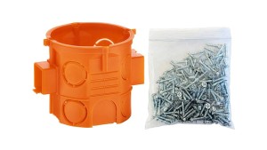 Puszka podtynkowa 60mm głęboka z wkrętami (w woreczku) pomarańczowa S60DFWw 33079008 /110szt./