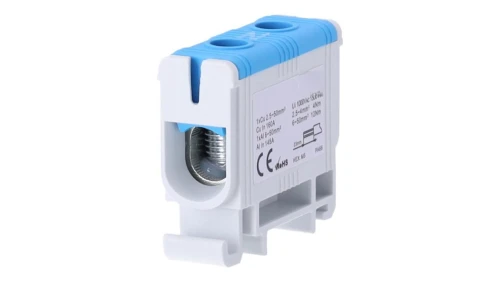 Złączka szynowa zgx 1x50 mm2 niebieska GEP-00046