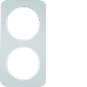 Ramka 2-krotna Berker R.1 alu/biały 10122174