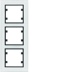Lumina passion Ramka 3-krotna pionowa szkło białe WL9130