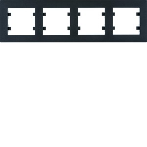 Lumina intense Ramka 4-krotna pozioma czarna WL5743