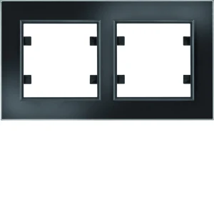 Lumina passion Ramka 2-krotna pozioma szkło czarne WL9221